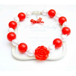 Krelles Sarkanas ar Baltām Pērlītēm